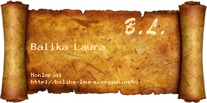 Balika Laura névjegykártya